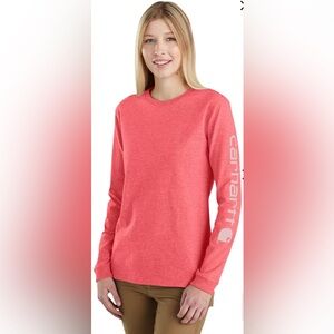 Carhartt Women’s Long Sleeve Shirt in Coral